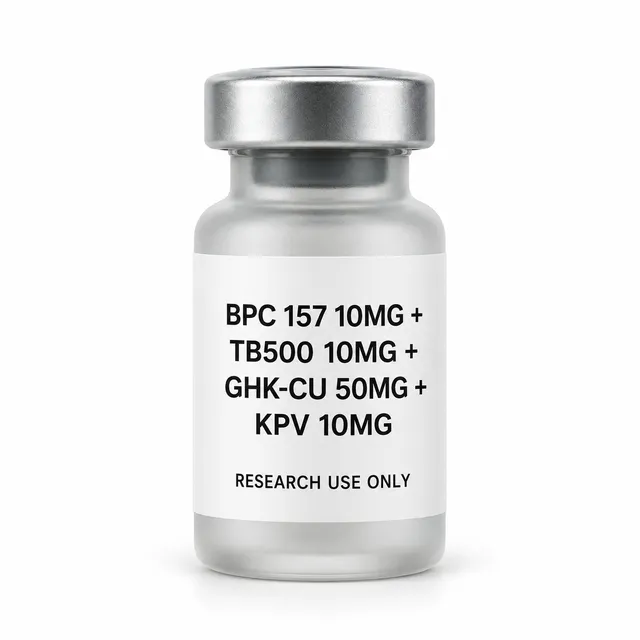 Blend: BPC 157 10mg + TB500 10mg + GHK-CU 50mg + KPV 10mg